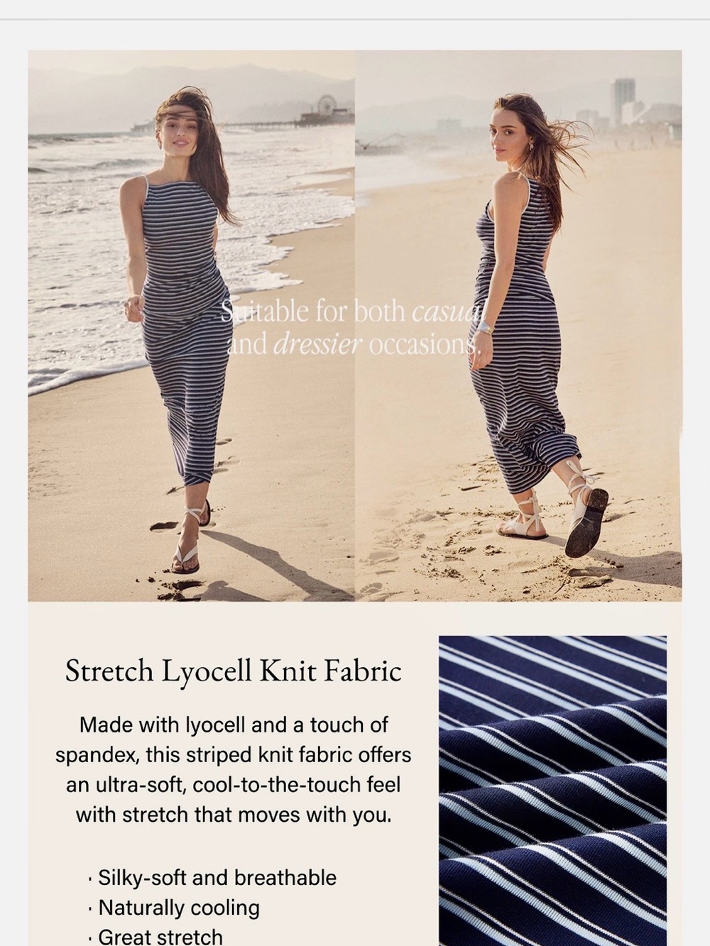 Striped Black and White Maxi Skirt - Picture 6 of 7
